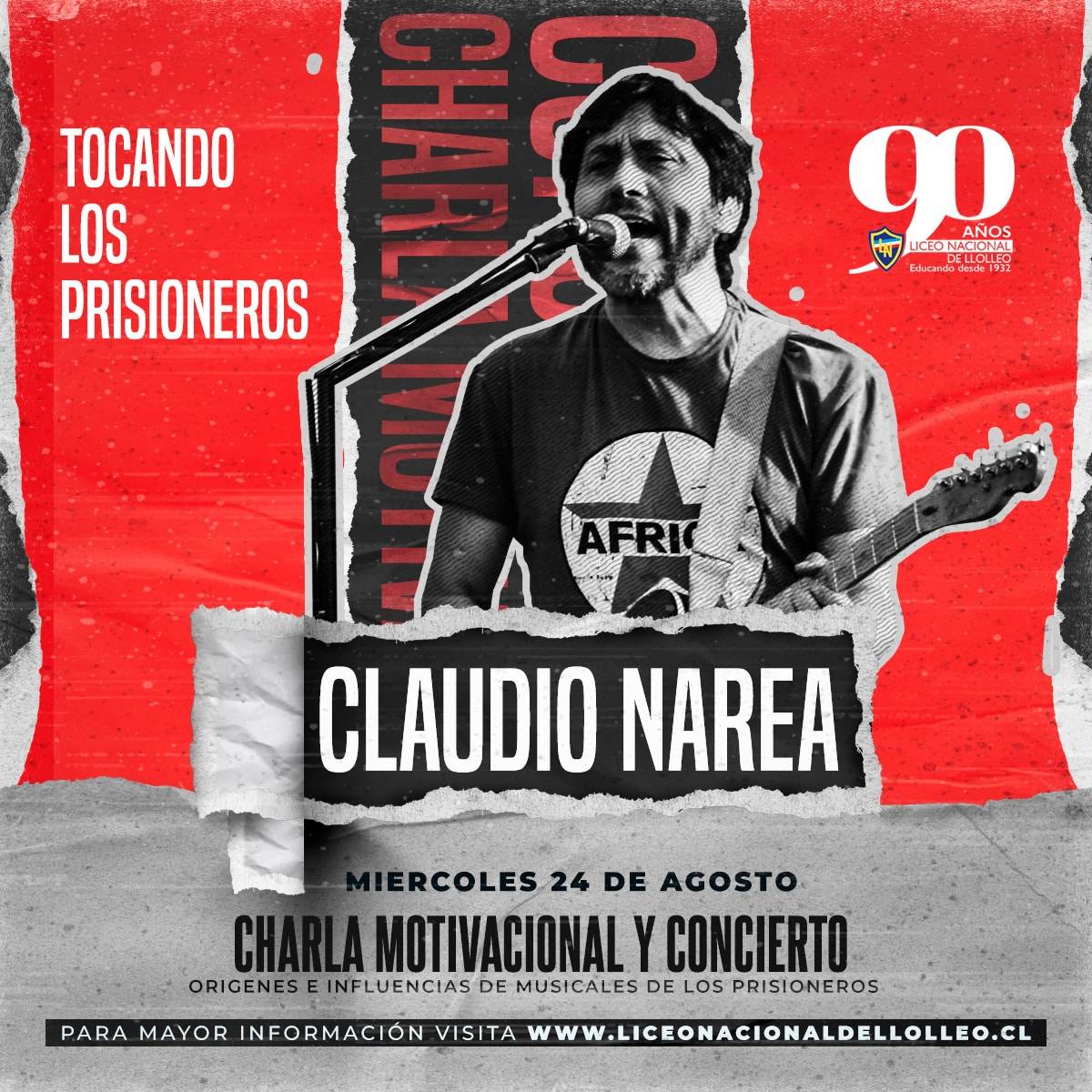 Charla motivacional y concierto de mano de Claudio Narea