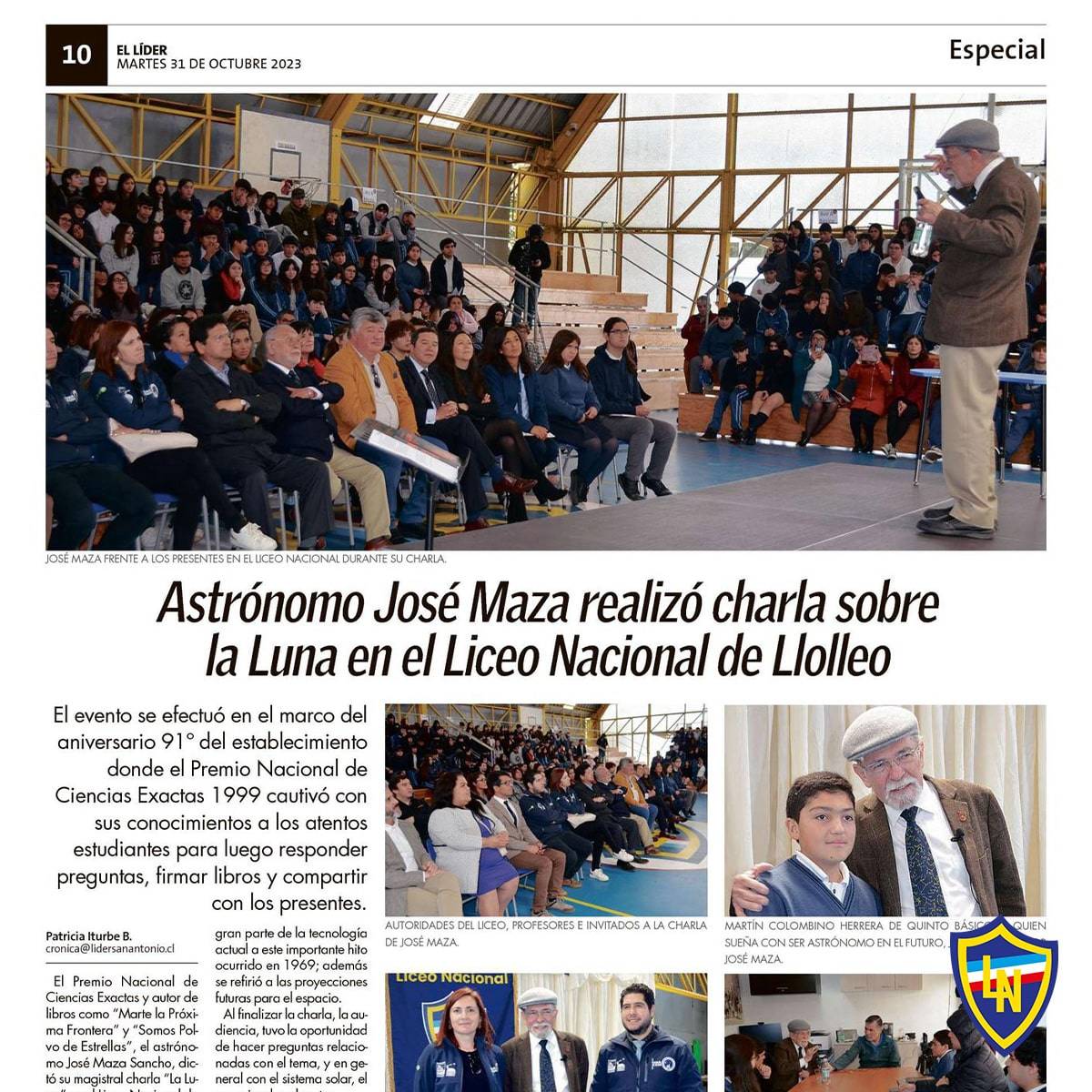 Notas de prensa charla Astrónomo José Maza Sobre la Luna